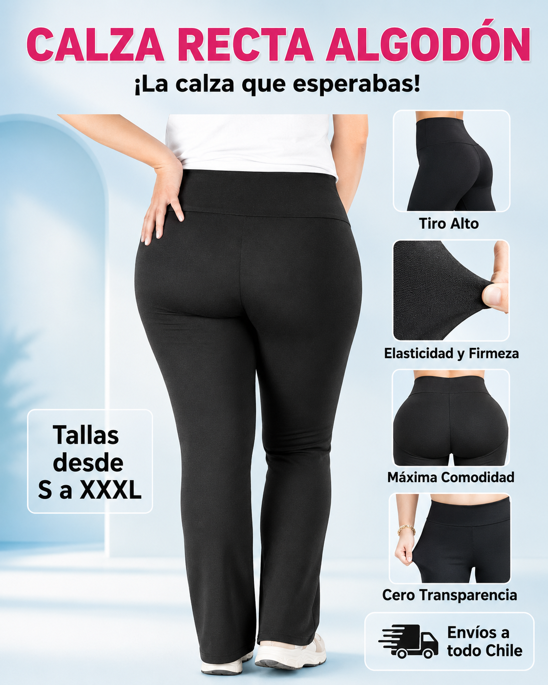 Calza Recta de Algodón